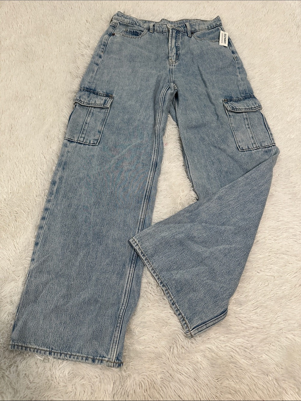 🧁 NWT Old Navy Sky-Hi Wide Leg Cargo Jeans